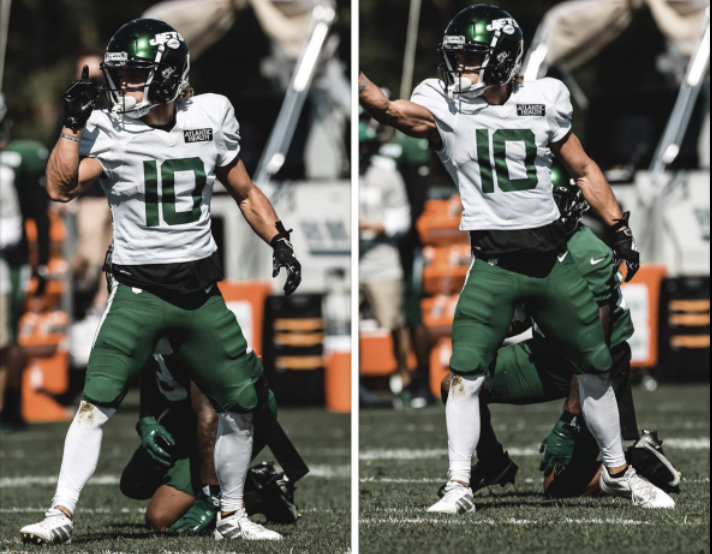 Two Jets players in uniform